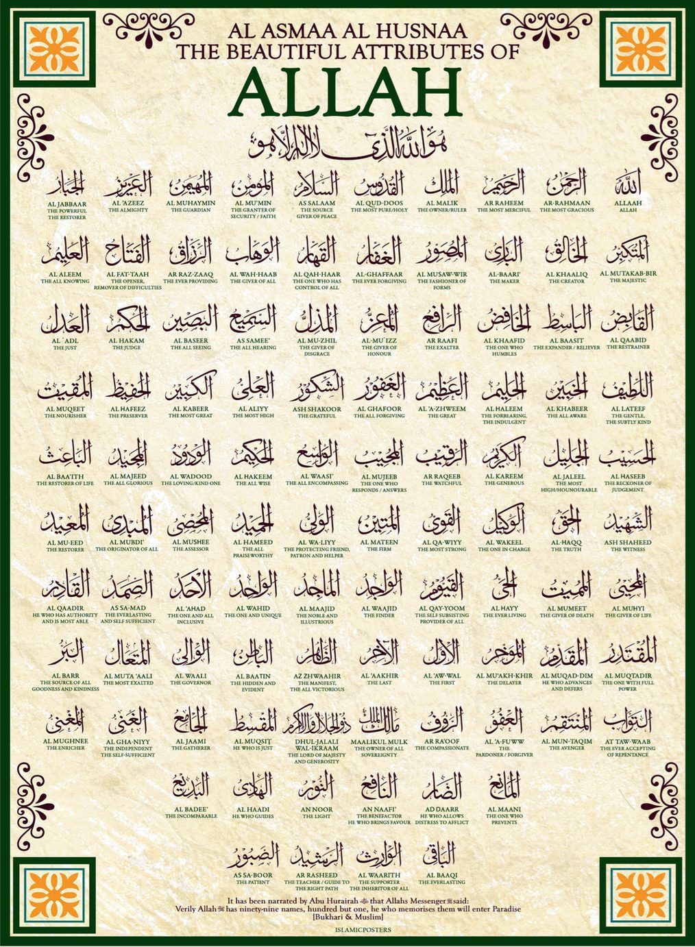 99 names of allah salah.co.za
